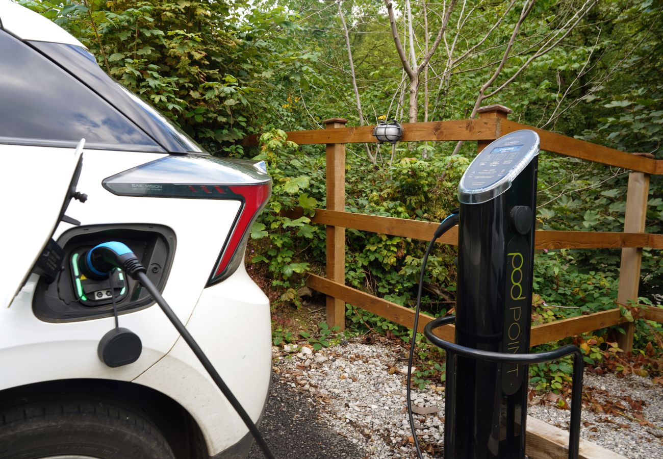 Image showing the EV charging points in use at Rock Mill Luxury Holiday Apartments