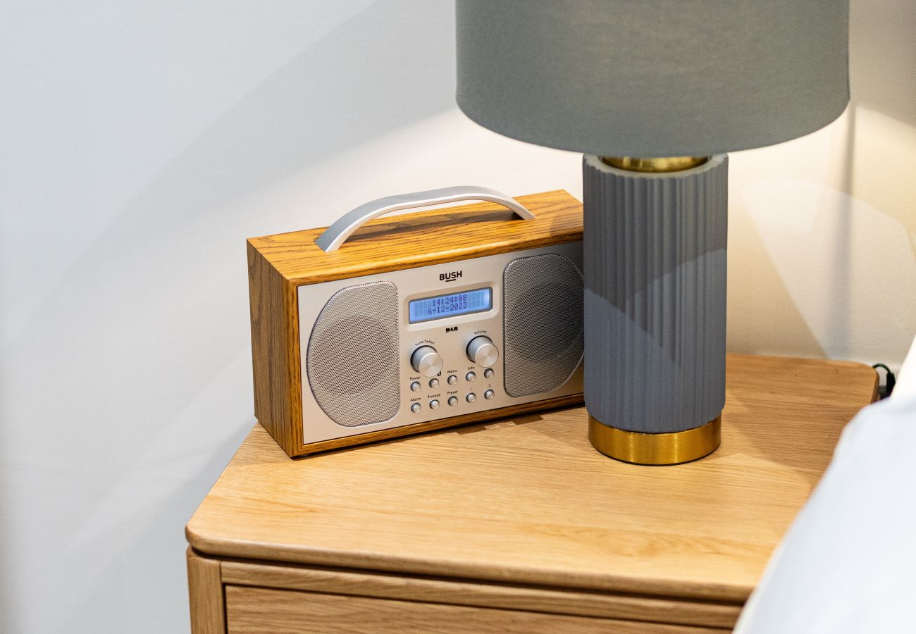 Image showing the Bush DAB radio inside Rock Mill Studio Apartment 18