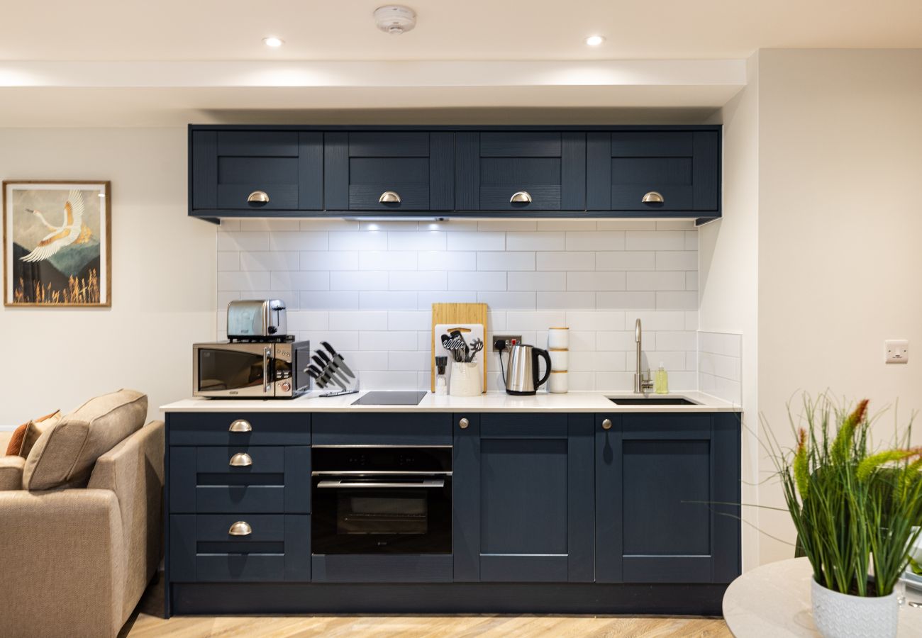 Image showing the fully-equipped kitchen inside Rock Mill Studio Apartment 18