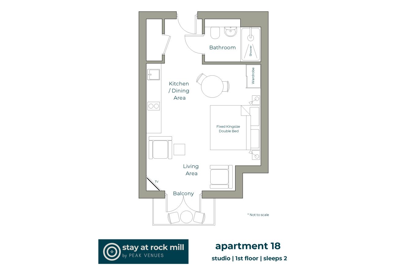 Apartment 18 Floor plan showing the layout of the apartment