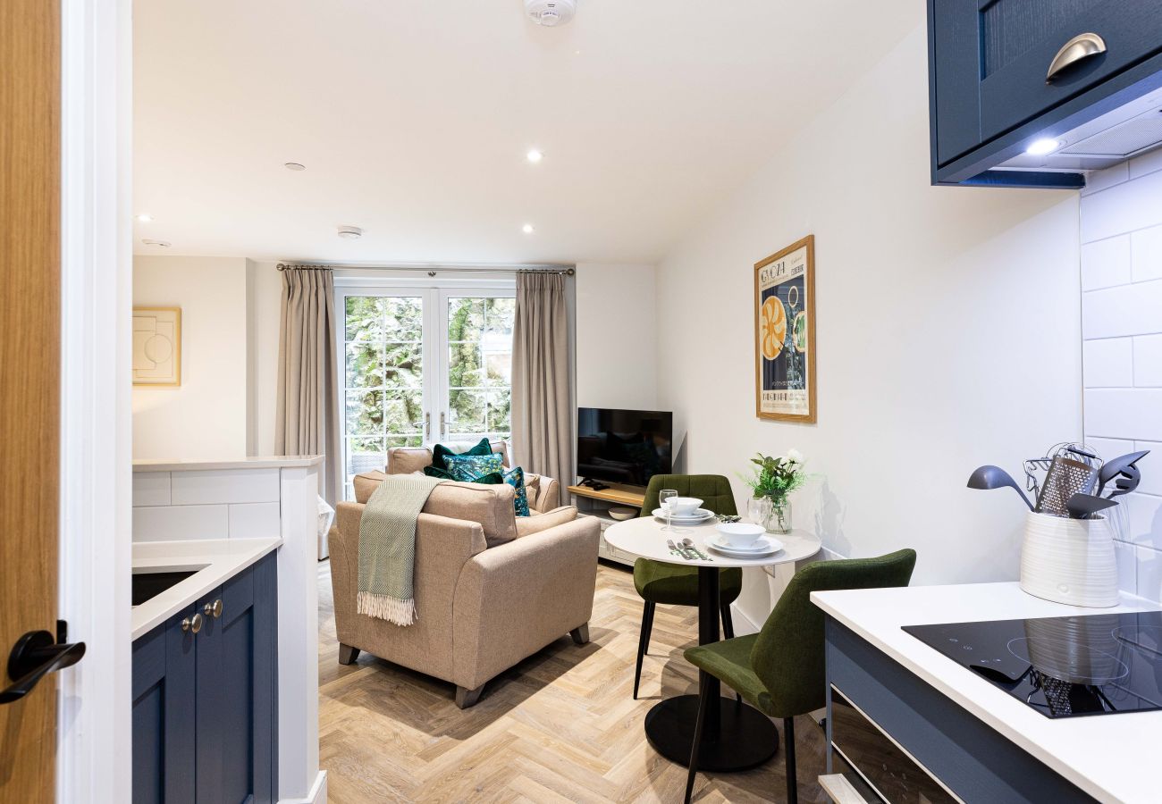 Image showing the combined living and dining area inside Studio Apartment 9 at Rock Mill