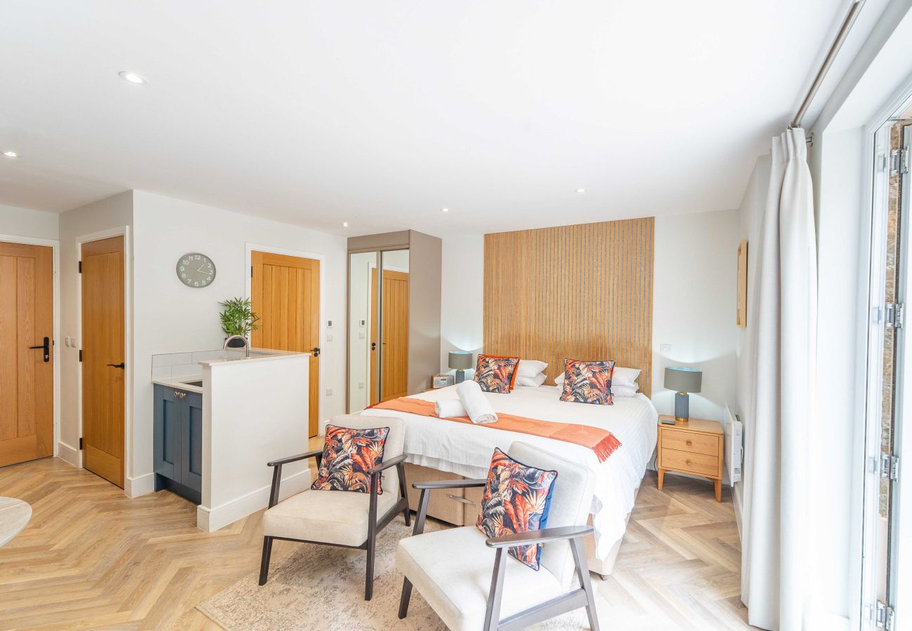 Inside Rock Mill Studio Apartment 9 in the Peak District
