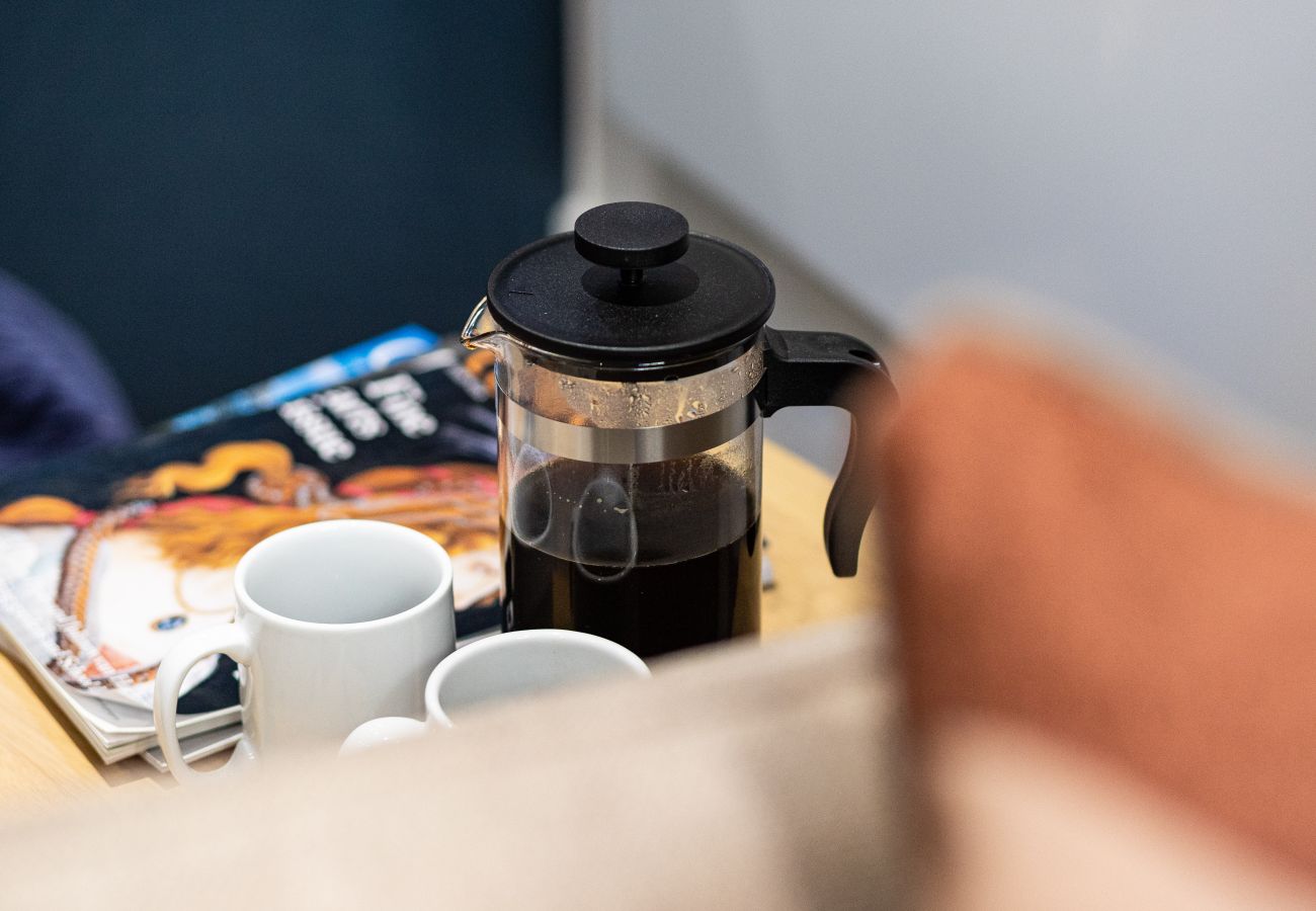 Image showing coffee brewed inside a self catering holiday apartment in the Peak District