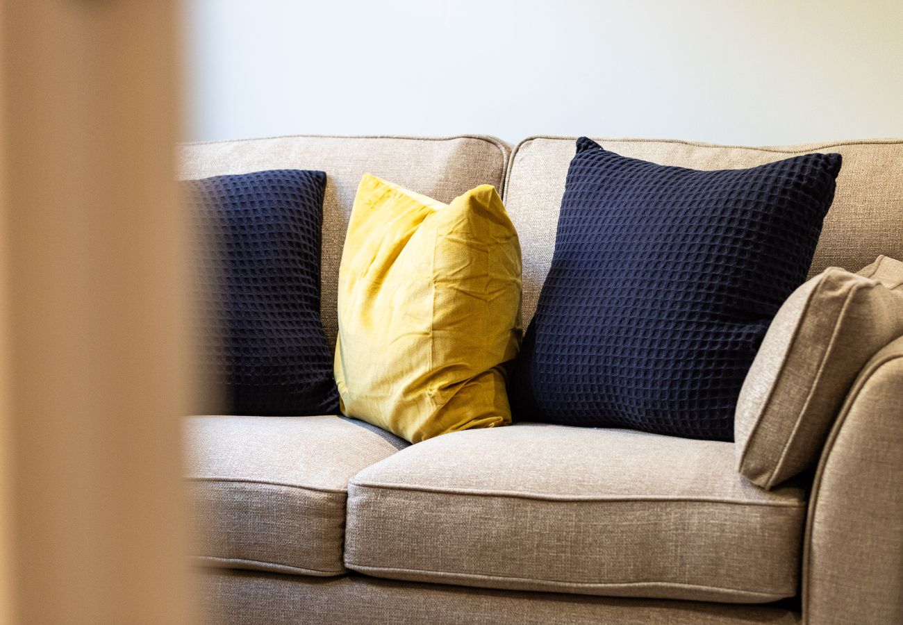 Image showing the soft furnishings in the seating area of Apartment 19 at Rock Mill