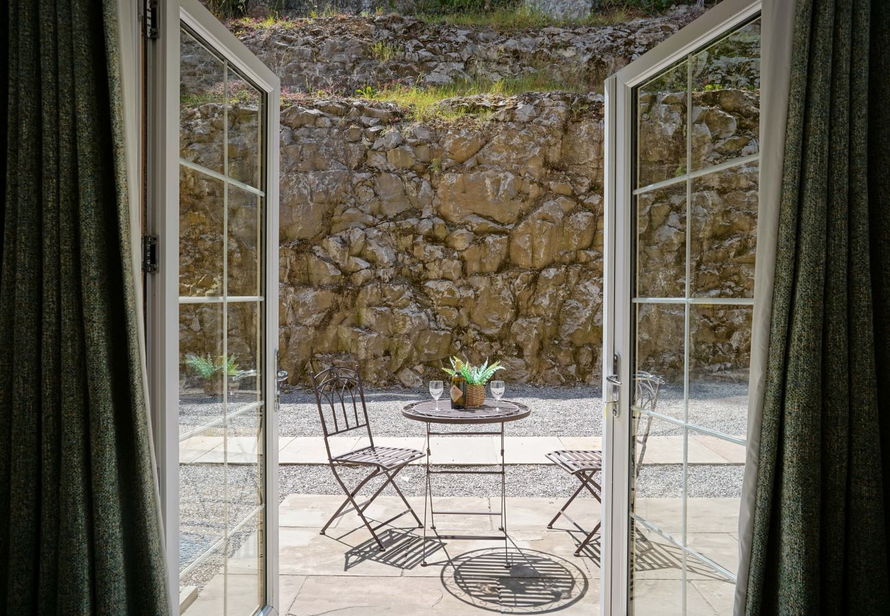 Image showing French doors leading to outdoor patio space at Rock Mill Apartment 7