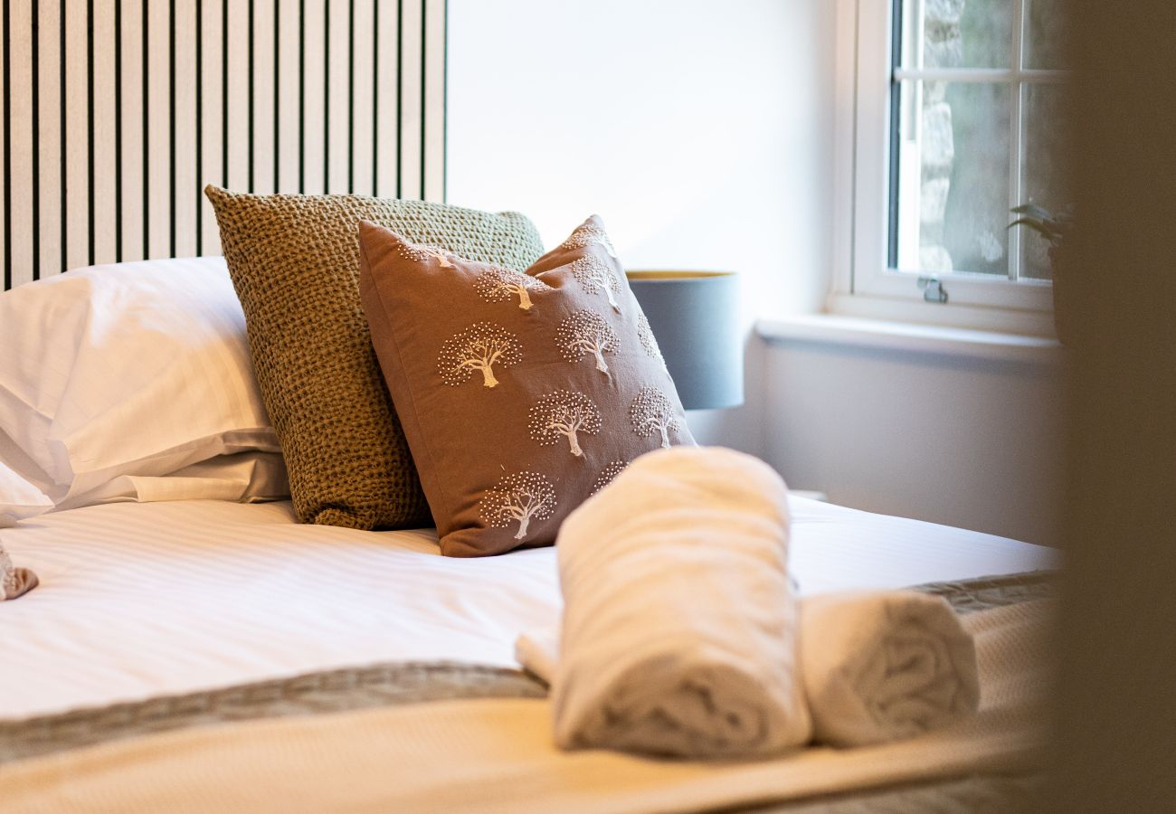 Image showing the soft furnishings inside bedroom 1 at Rock mill apartment 22