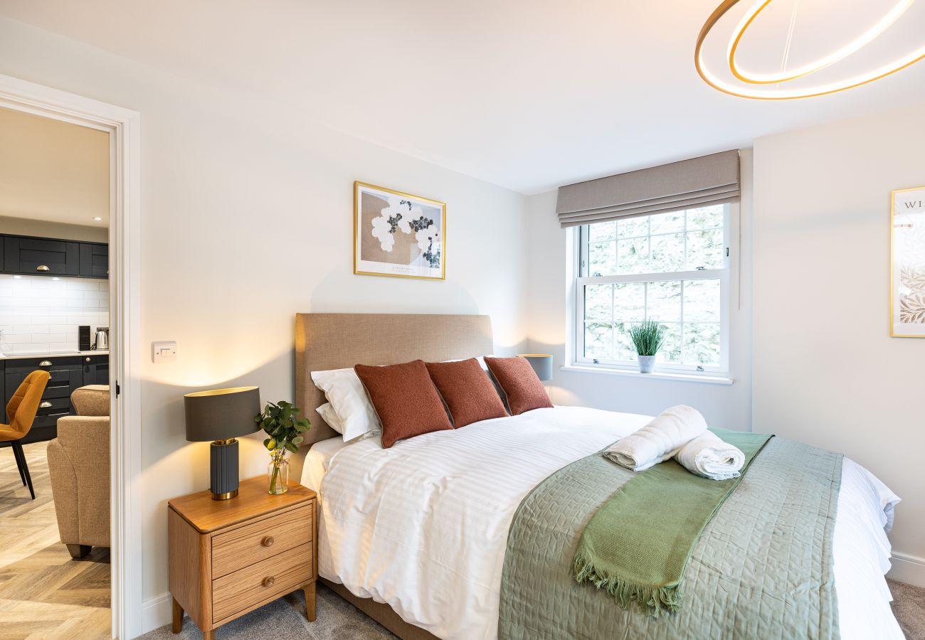 Image showing one of the bedrooms inside apartment 12 at Rock Mill