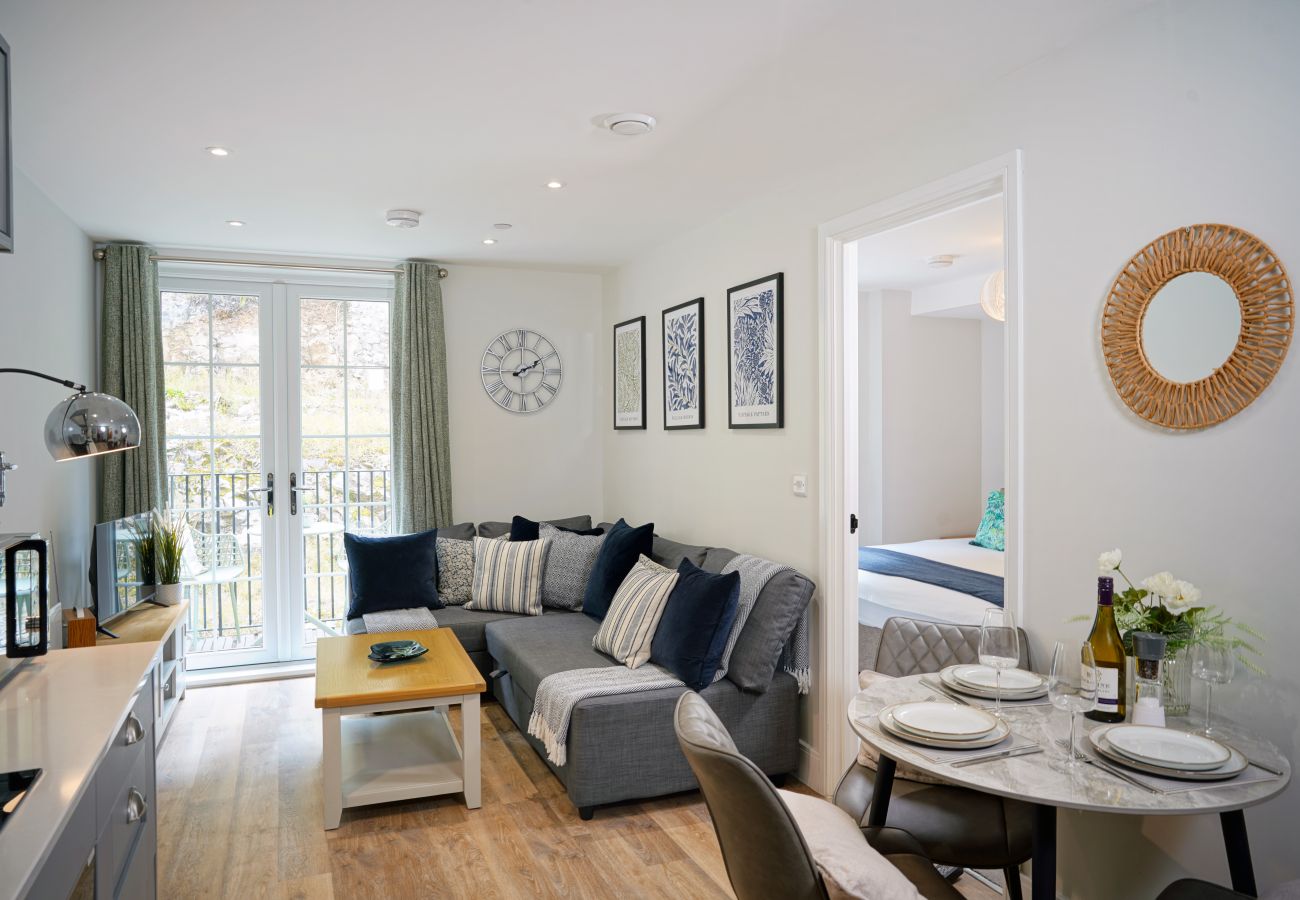 Image showing the combined living and dining area inside Rock mill apartment 27