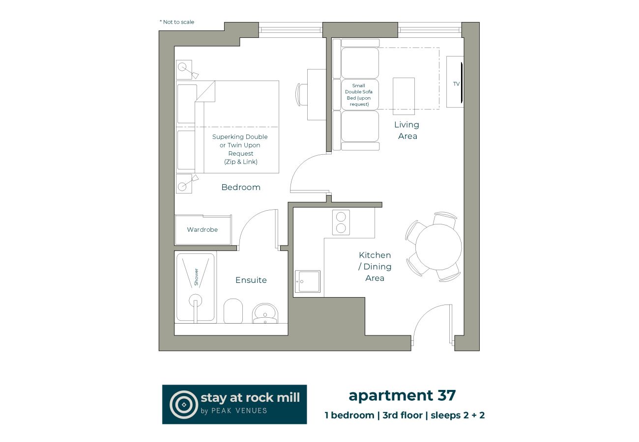 Images shows the floor plan for apartment 37