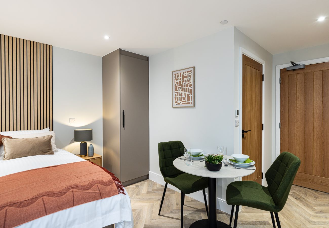 Image showing the dining area inside Rock Mill Studio Apartment 16 for 2 people