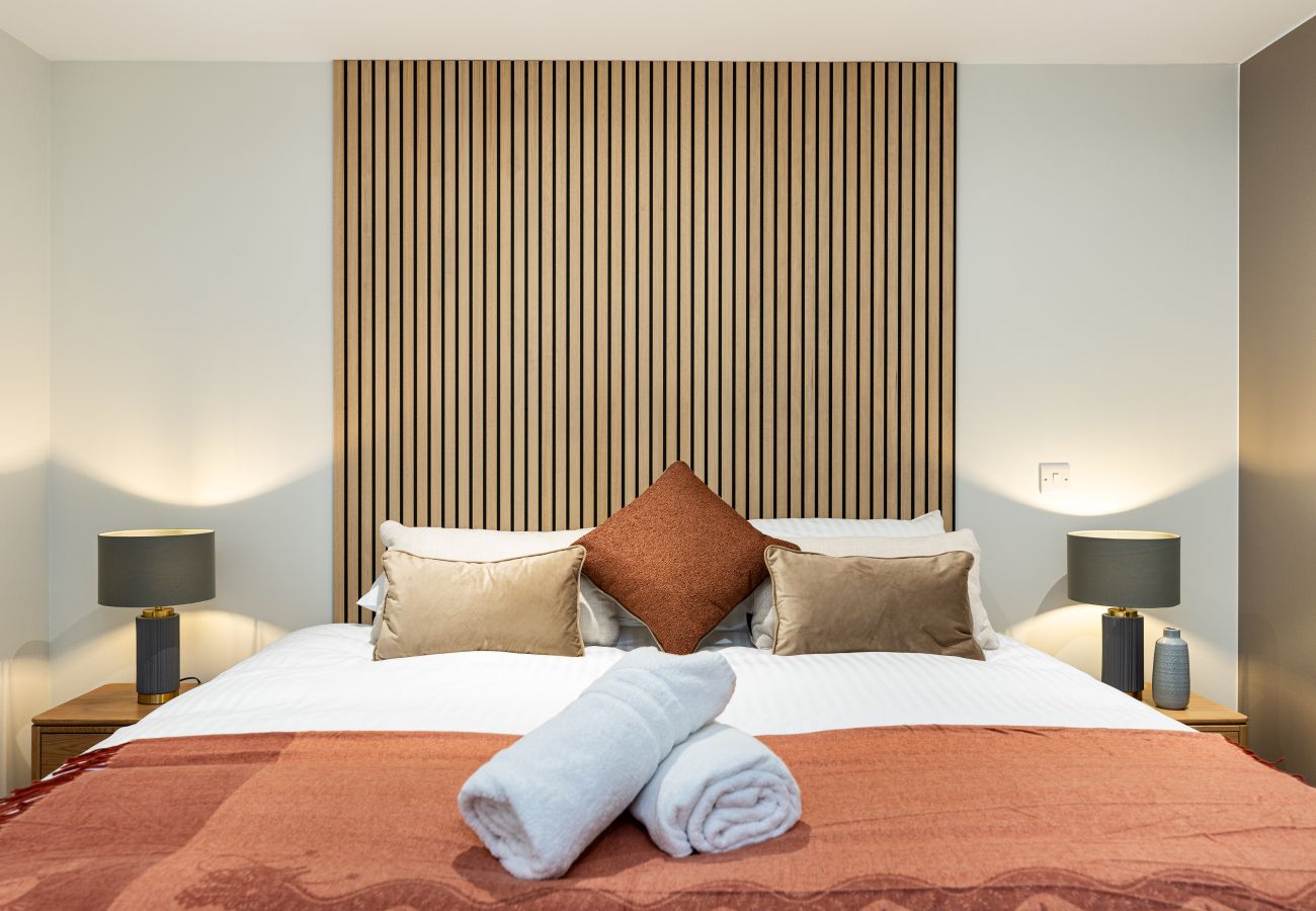 Rock Mill studio apartment 16 can be set up as super king double or twin beds