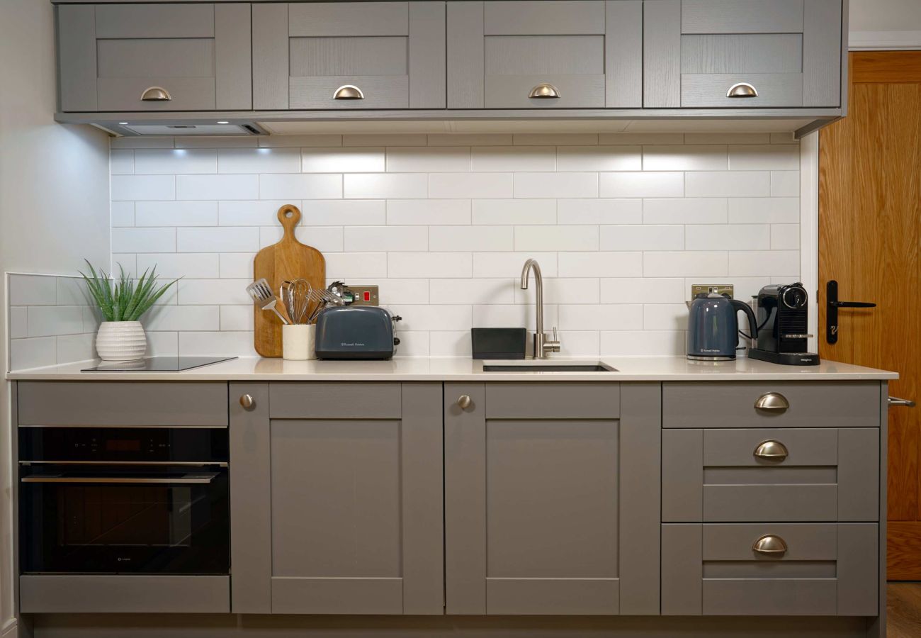 Image showing the kitchen area inside luxury holiday apartment 36 at Rock mill